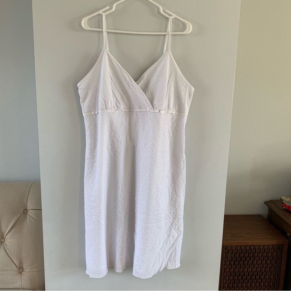 White Mini Dress Sleeveless Bridal Wedding Shower V Neck Studio 1940 Size 20 W